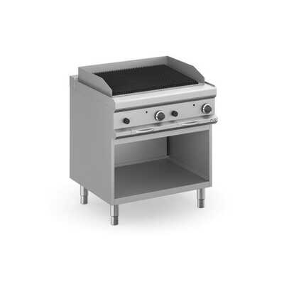 Grill lawowy gazowy podwójny z rusztem żeliwnym na podstawie z 3 stron zamkniętej linia Domina 700-7759-Kod: GPLA877G - E