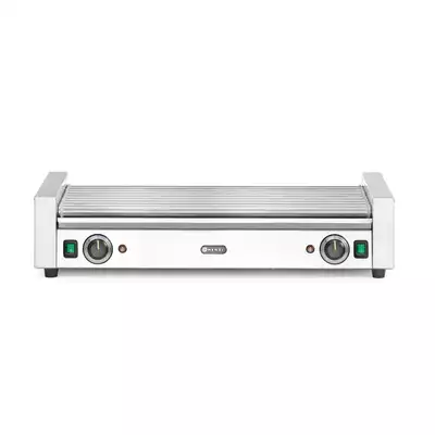 Podgrzewacz rolkowy do parówek XL - dwustrefowy, HENDI, 14 rolek, srebrny, 220-240V/2000W, 732x590x(H)168mm, Prostokątny (8373 Kod: 268674)